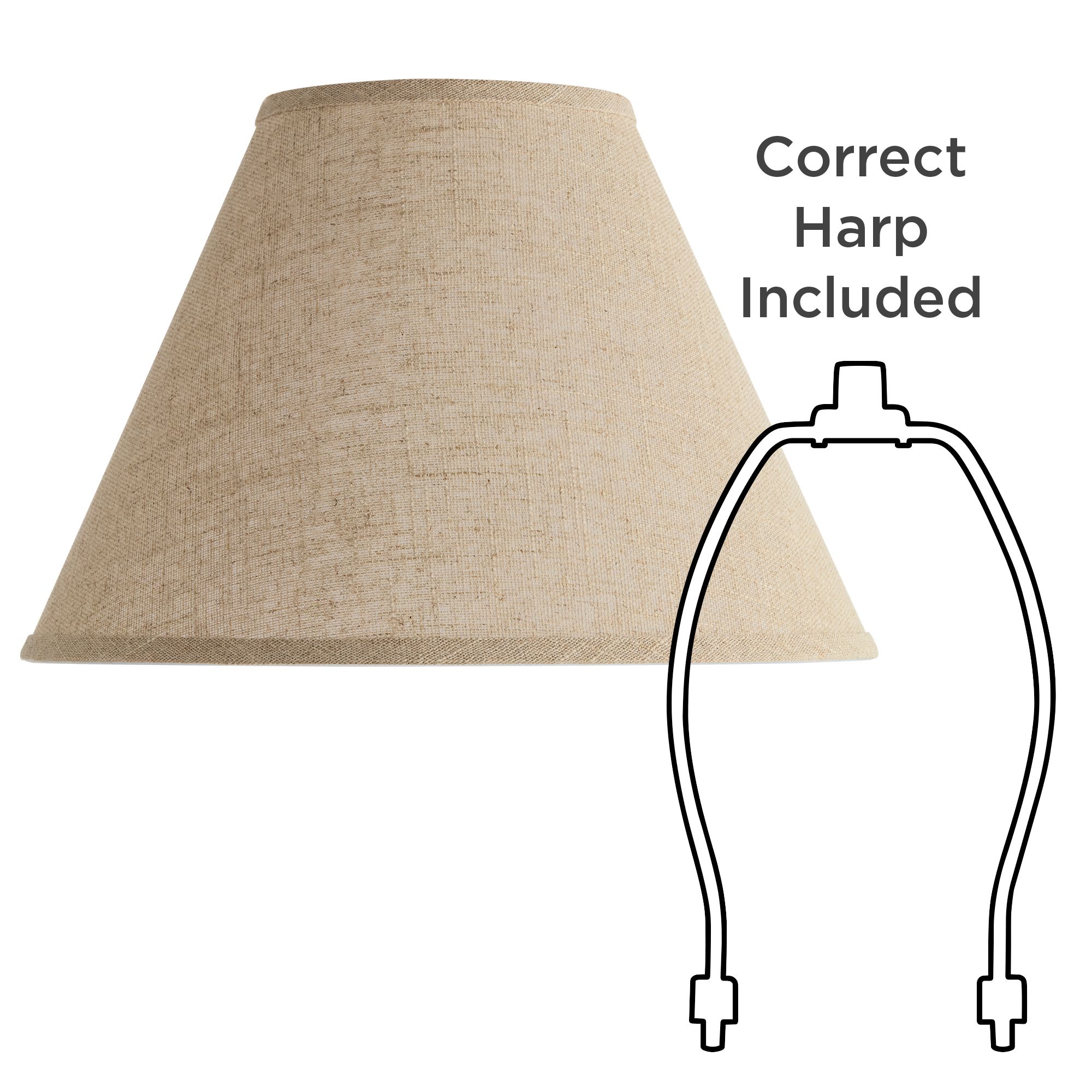 Springcrest Sela Fine Burlap Empire Shade 6.5x15x10.75 (Spider)