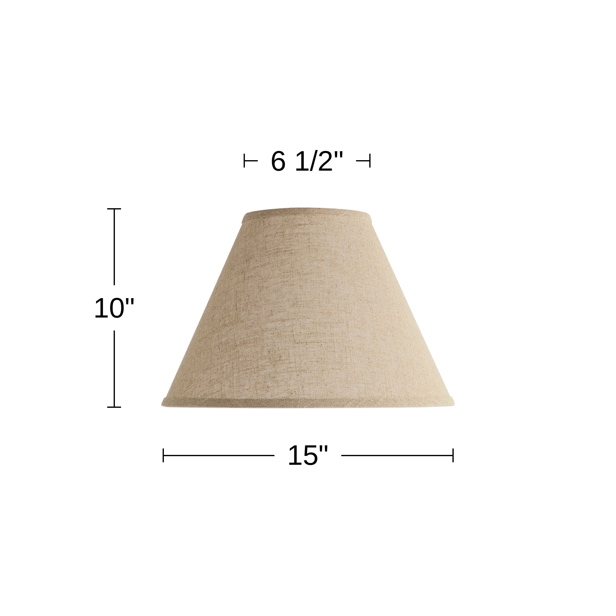 Springcrest Sela Fine Burlap Empire Shade 6.5x15x10.75 (Spider)