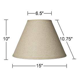 Image5 of Springcrest Sela Fine Burlap Empire Shade 6.5x15x10.75 (Spider) more views