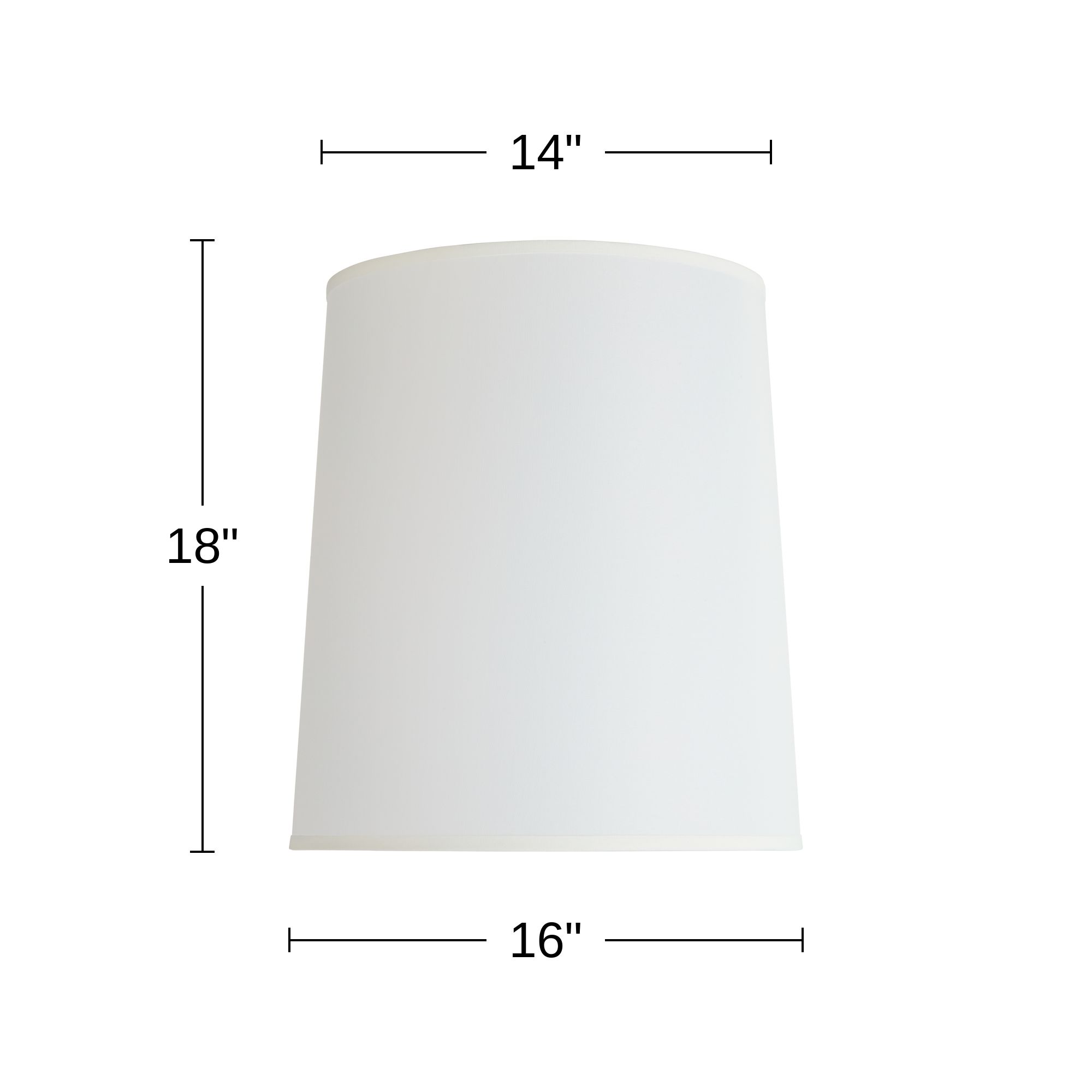 Springcrest Selmer Off-White Fabric Tall Drum Shade 14x16x18 (Spider)
