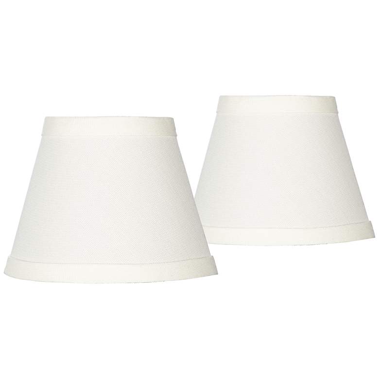 Image 1 Springcrest Set of 2 Cream Bell Chandelier Clip Shades 3x5x4 (Clip-On)