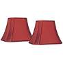 1_Springcrest Set of 2 Cut-Corner Red Lamp Shades 6/8x11/14x11 (Spider)