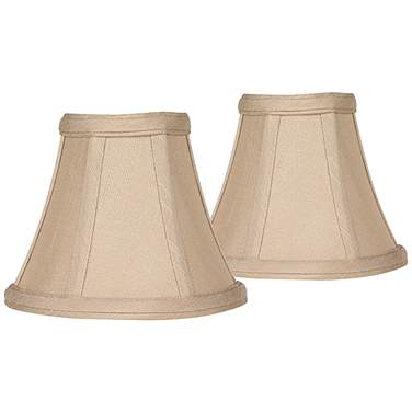 Springcrest Set of 2  Taupe Fabric Lamp Shade 3x6x5 (Clip-On)
