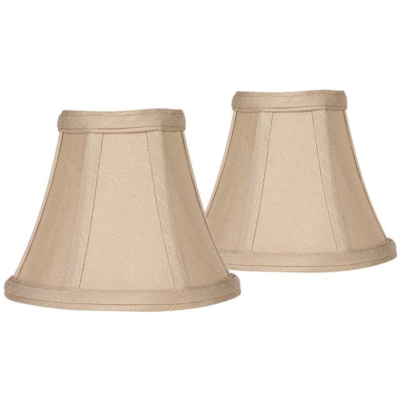 Image 1 Springcrest Set of 2 Taupe Fabric Lamp Shade 3x6x5 (Clip-On)