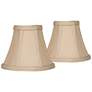 1_Springcrest Set of 2 Taupe Fabric Lamp Shade 3x6x5 (Clip-On)