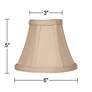 5_Springcrest Set of 2 Taupe Fabric Lamp Shade 3x6x5 (Clip-On) more views
