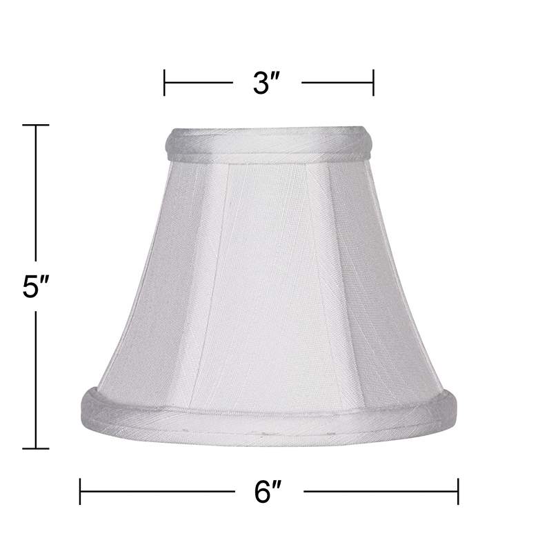 Image 5 Springcrest Set of 2 White Fabric Lamp Shades 3x6x5 (Clip-On) more views