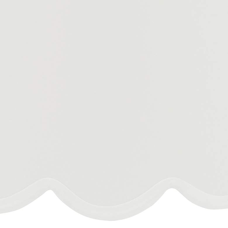 Image 2 Springcrest Set of 2 White Scallop Bottom Lamp Shades 13x15x11 (Spider) more views