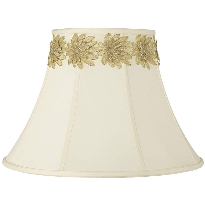 Image 1 Springcrest Shade with Gold Flower Trim 9x18x13 (Spider)