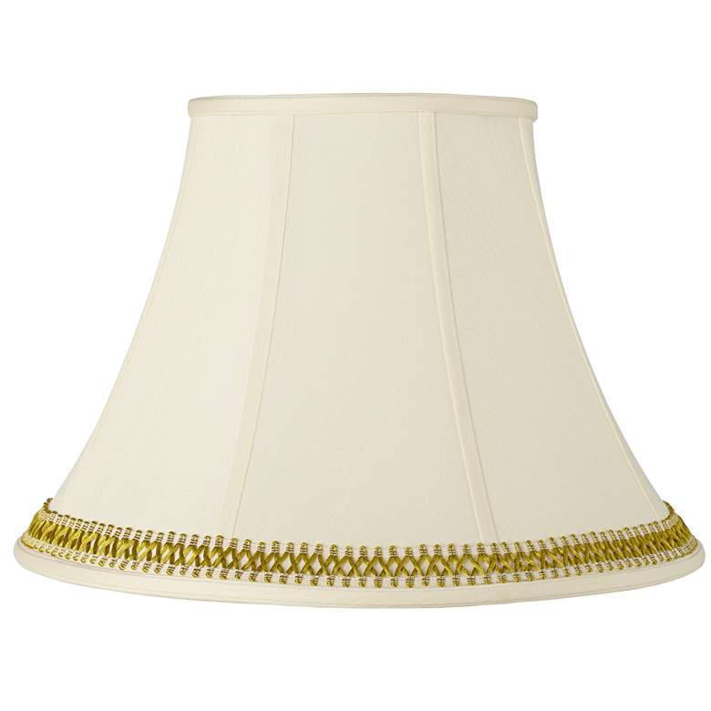 Image 1 Springcrest Shade with Gold Satin Weave Trim 9x18x13 (Spider)