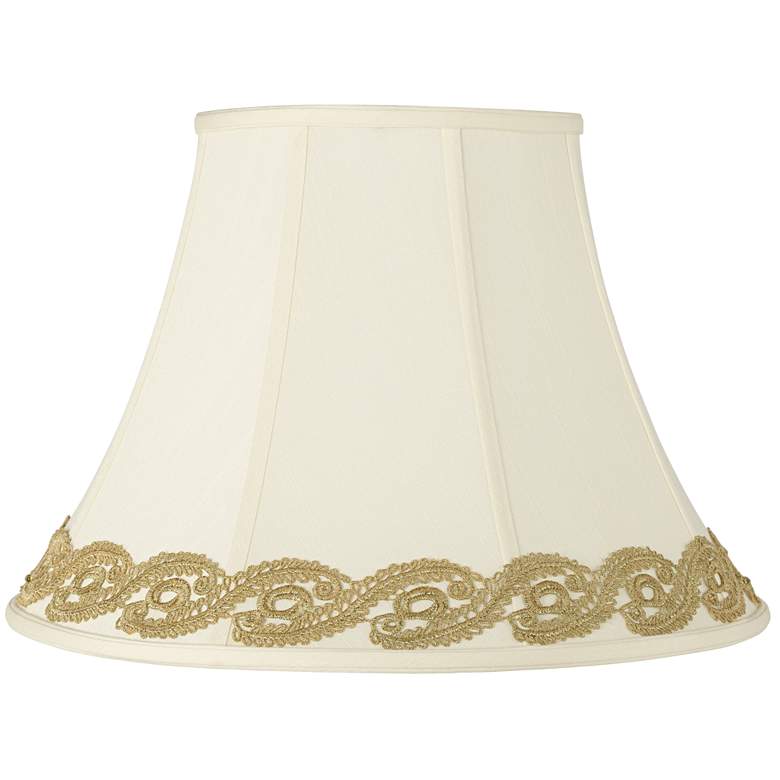 Image 1 Springcrest Shade with Gold Vine Lace Trim 9x18x13 (Spider)