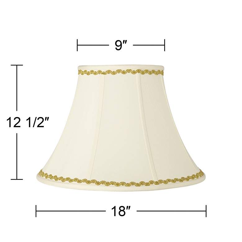 Image 3 Springcrest Shade with Metallic Gold Wave Trim 9x18x13 (Spider) more views