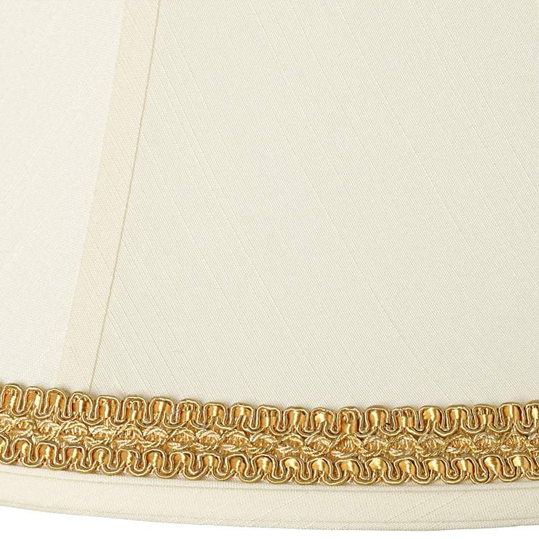 Image 2 Springcrest Shade with Yellow Gold Ribbon Trim 9x18x13 (Spider) more views