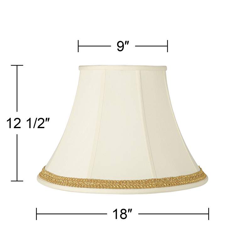 Image 3 Springcrest Shade with Yellow Gold Ribbon Trim 9x18x13 (Spider) more views