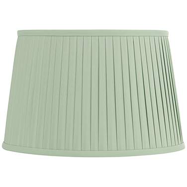 Springcrest Shay Celadon Green Pleated Drum Lamp Shade 14x17x11 (Spider)
