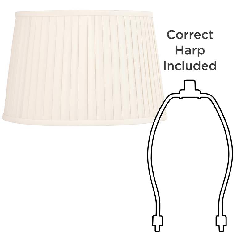 Image 6 Springcrest Shay Cream Softback Drum Lamp Shade 14x17x11 (Spider) more views
