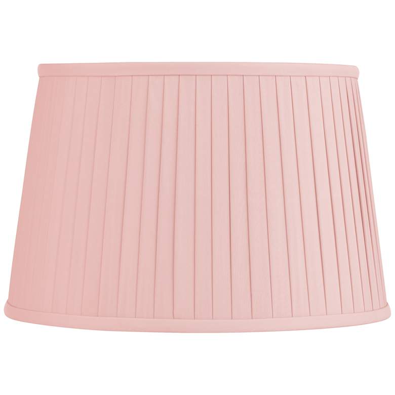 Image 1 Springcrest Shay Light Pink Pleated Softback Drum Shade 14x17x11 (Spider)