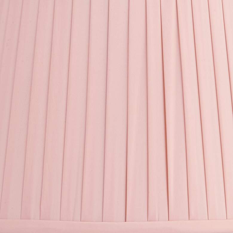 Image 2 Springcrest Shay Light Pink Pleated Softback Drum Shade 14x17x11 (Spider) more views