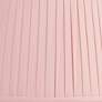 2_Springcrest Shay Light Pink Pleated Softback Drum Shade 14x17x11 (Spider) more views