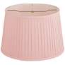 4_Springcrest Shay Light Pink Pleated Softback Drum Shade 14x17x11 (Spider) more views