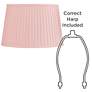 6_Springcrest Shay Light Pink Pleated Softback Drum Shade 14x17x11 (Spider) more views