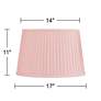 7_Springcrest Shay Light Pink Pleated Softback Drum Shade 14x17x11 (Spider) more views