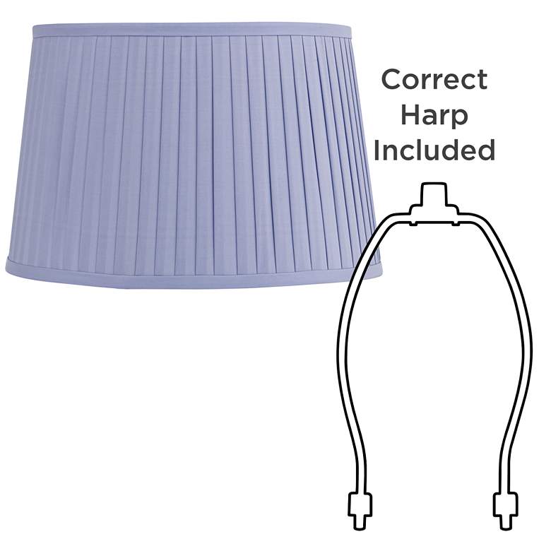 Image 6 Springcrest Shay Lilac Purple Softback Drum Lamp Shade 14x17x11 (Spider) more views