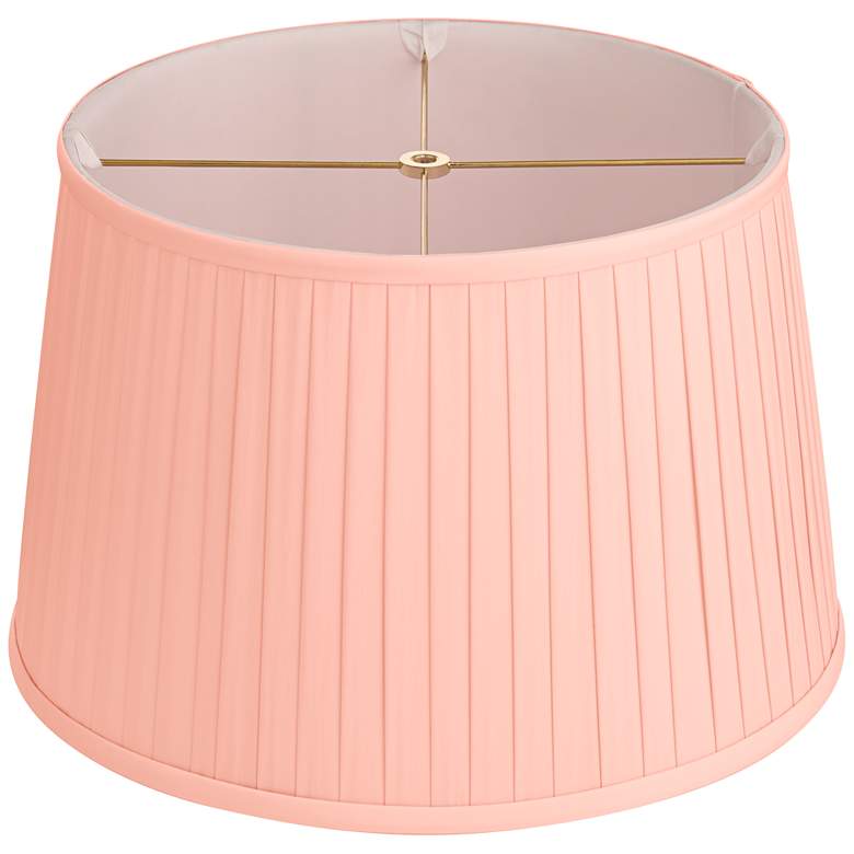 Image 4 Springcrest Shay Peach Pleated Empire Lamp Shade 14x17x11 (Spider) more views
