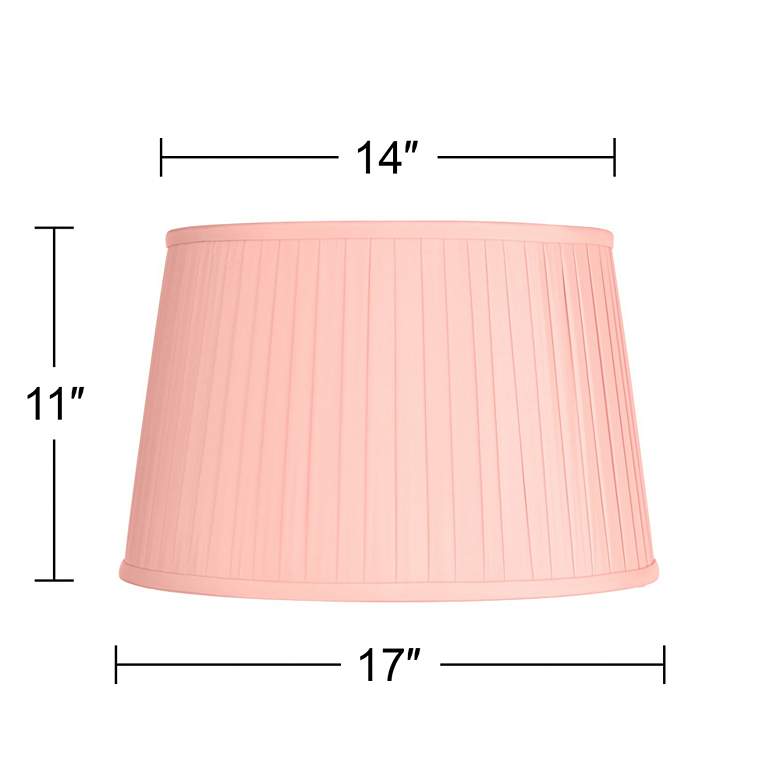 Image 7 Springcrest Shay Peach Pleated Empire Lamp Shade 14x17x11 (Spider) more views