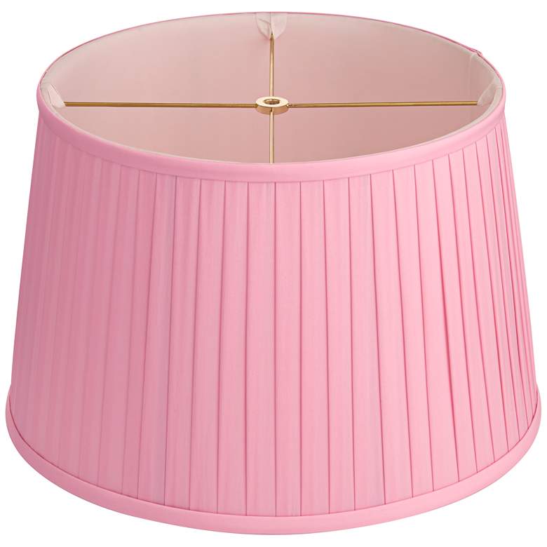 Image 4 Springcrest Shay Pink Pleated Empire Lamp Shade 14x17x11 (Spider) more views