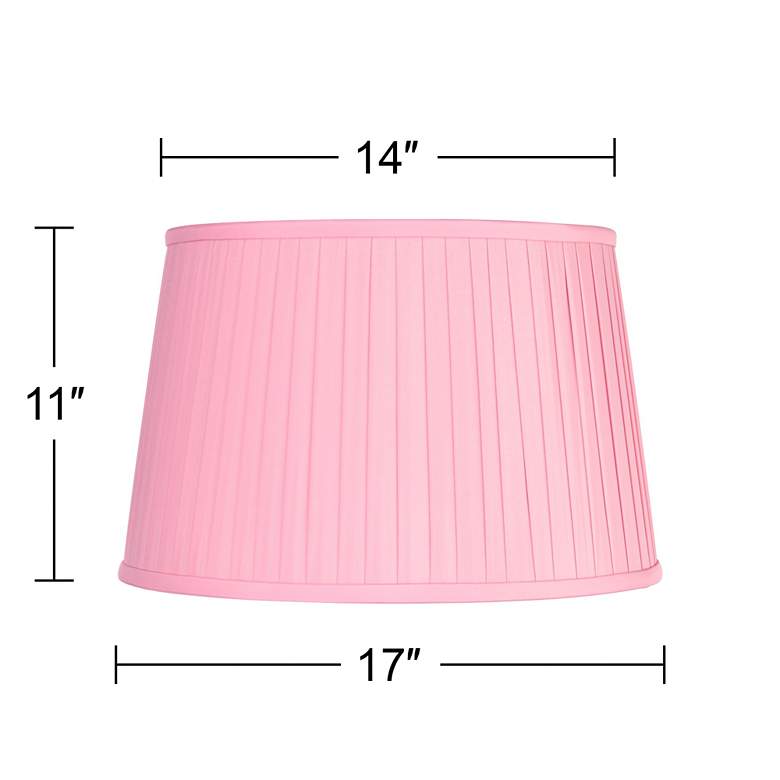 Image 7 Springcrest Shay Pink Pleated Empire Lamp Shade 14x17x11 (Spider) more views
