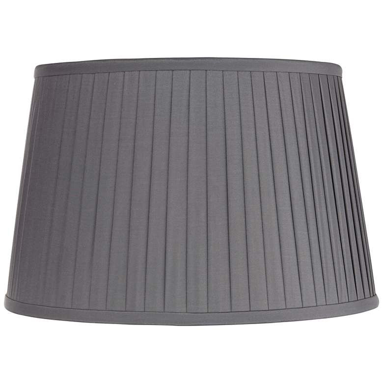 Image 1 Springcrest Shay Slate Gray Pleated Empire Lamp Shade 14x17x11 (Spider)