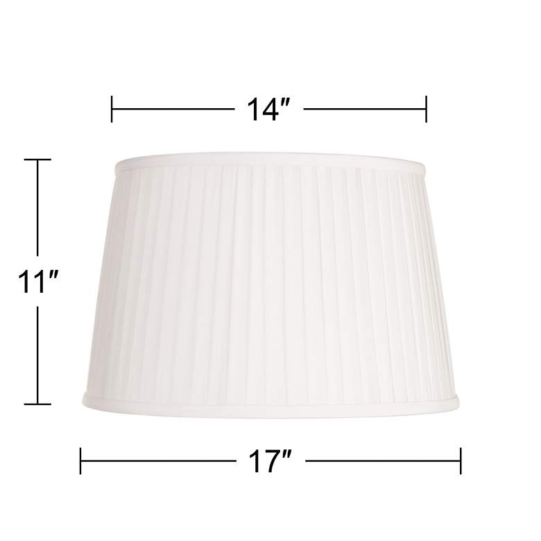 Image 7 Springcrest Shay White Pleated Empire Lamp Shade 14x17x11 (Spider) more views