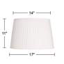 7_Springcrest Shay White Pleated Empire Lamp Shade 14x17x11 (Spider) more views