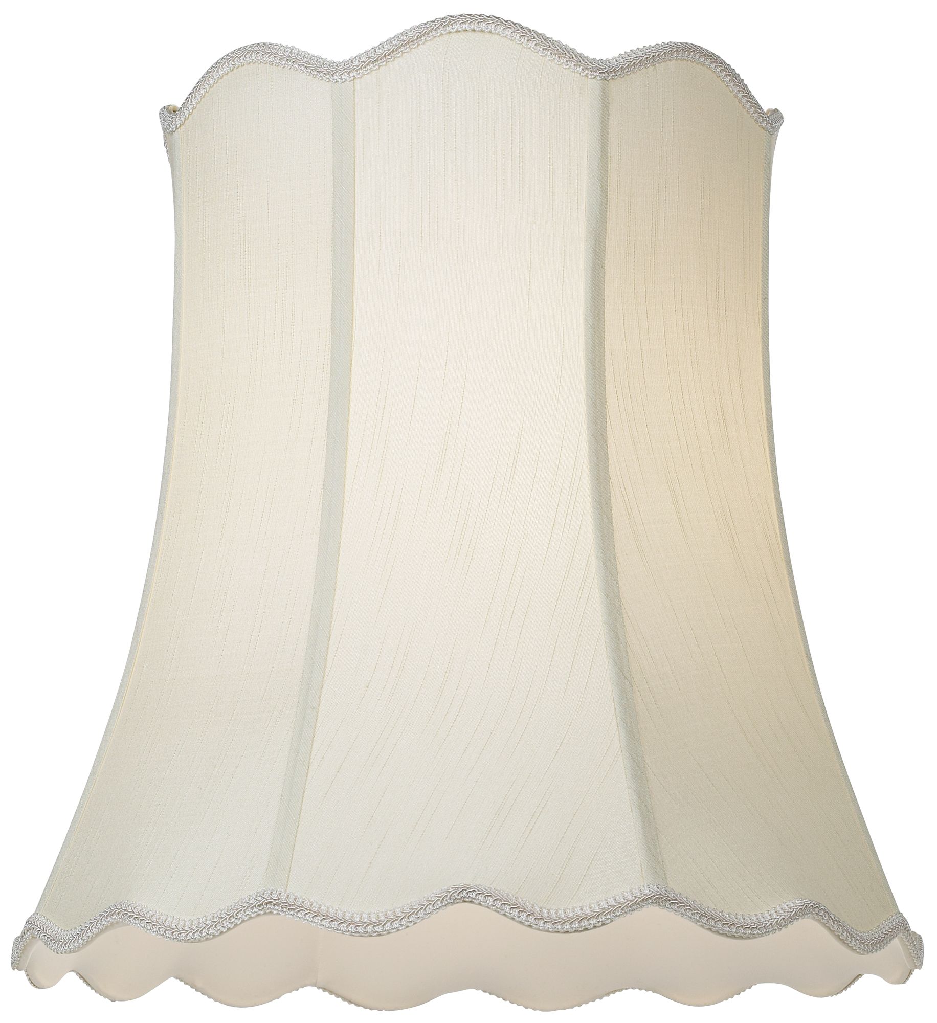 Image 3 Springcrest Shirley Creme Scallop Bell Lamp Shade 14x20x20 (Spider) more views