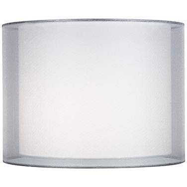 Springcrest Silver and White Double Sheer Fabric Shade 12x12x9 (Spider)