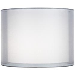 Springcrest Silver and White Double Sheer Fabric Shade 12x12x9 (Spider)