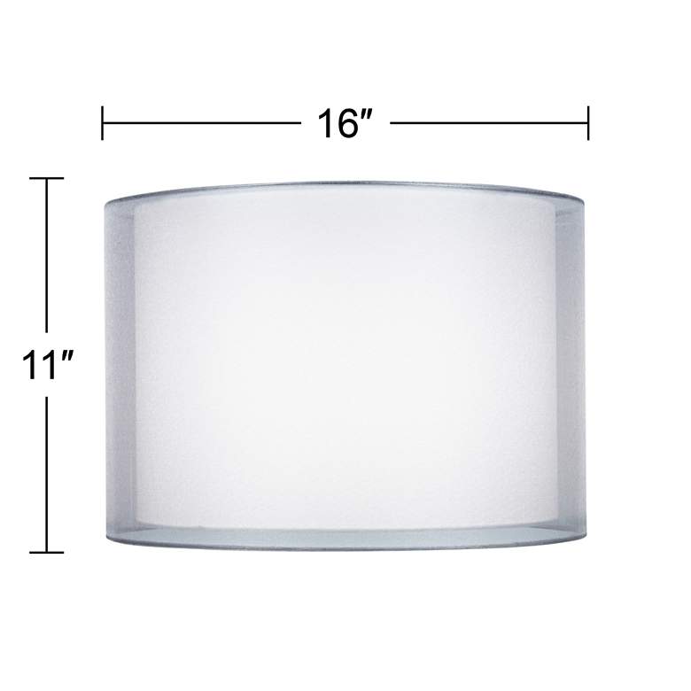 Image 6 Springcrest Silver White Set of 2 Double Sheer Shades 16x16x11 (Spider) more views