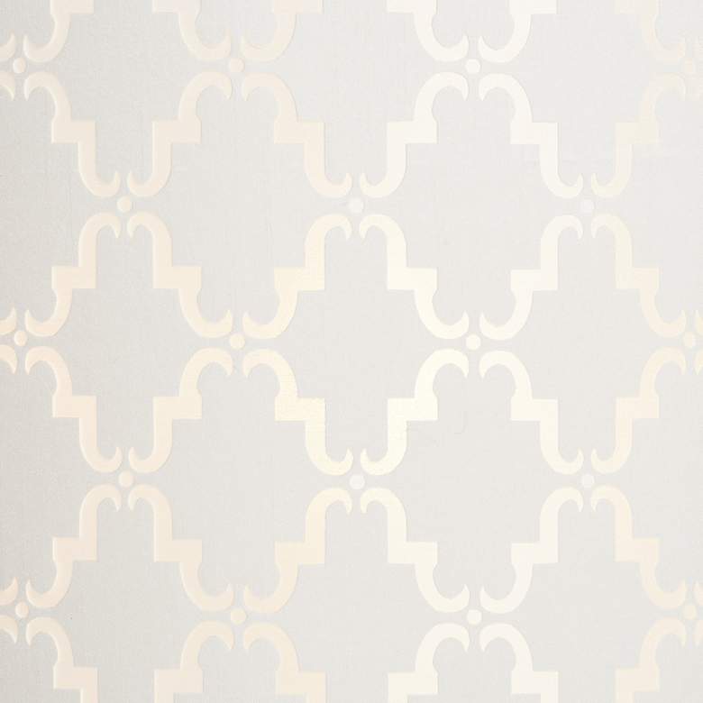 Image 2 Springcrest Soft Beige Quatrefoil Laser Cut Lamp Shade 14x14x10 (Spider) more views