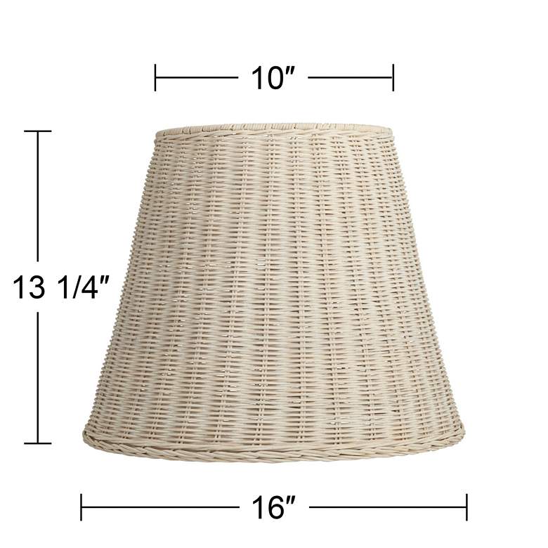 Image 7 Springcrest Soft Beige Rattan Lamp Shade 10x16x13.25 (Spider) more views