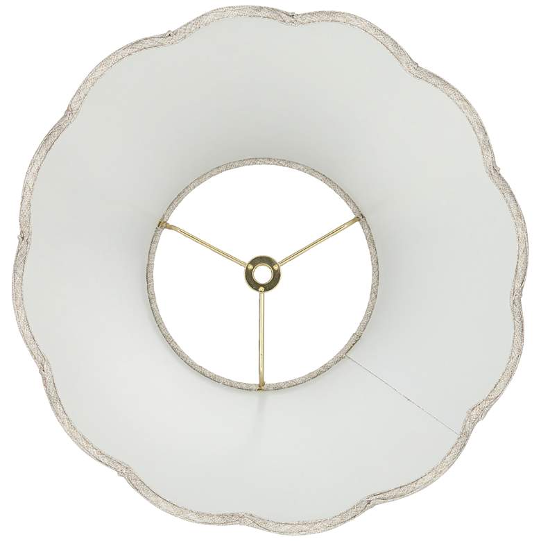 Image 5 Springcrest Soft Beige Scallop Empire Lamp Shade 6x12x9.5 (Spider) more views