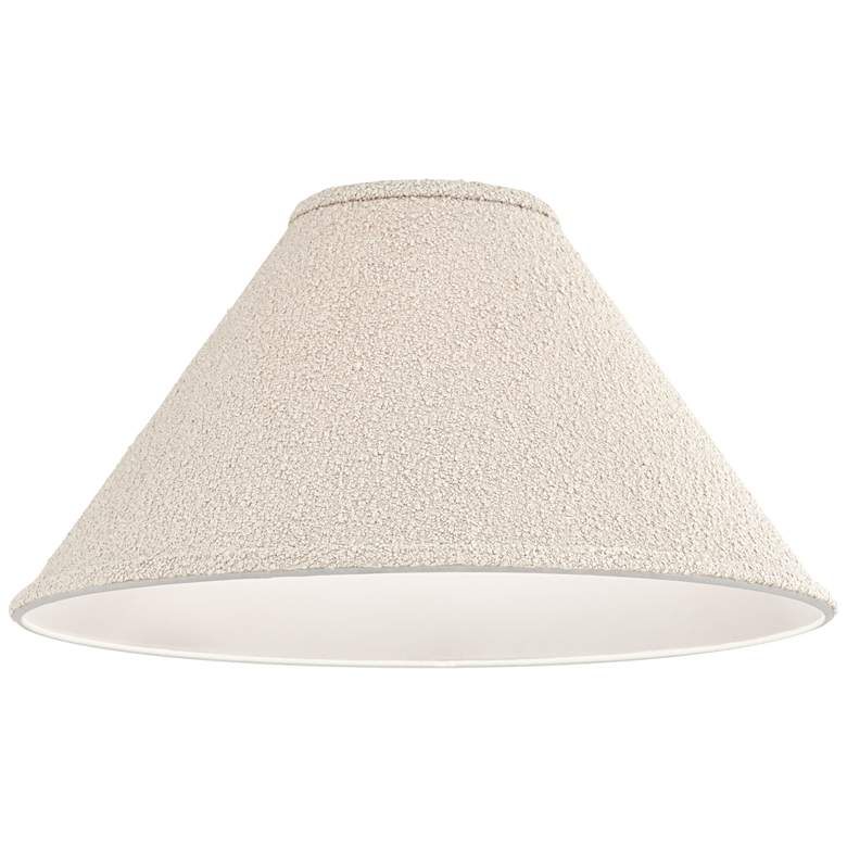 Image 3 Springcrest Soft Gray Boucle Woven Fabric Tapered Shade 6x19x10 more views