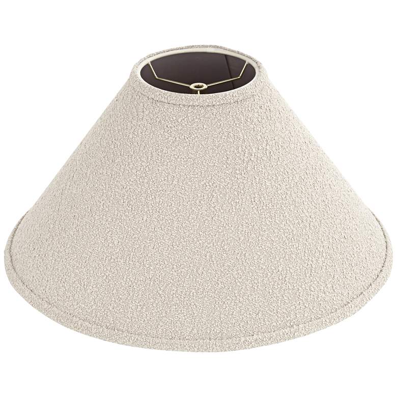 Image 4 Springcrest Soft Gray Boucle Woven Fabric Tapered Shade 6x19x10 more views