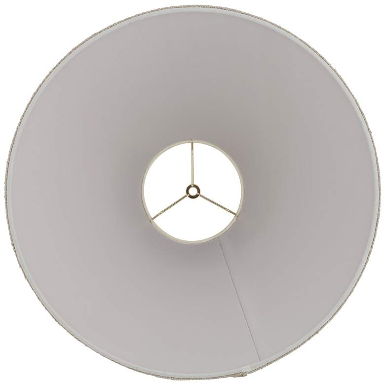 Image 5 Springcrest Soft Gray Boucle Woven Fabric Tapered Shade 6x19x10 more views