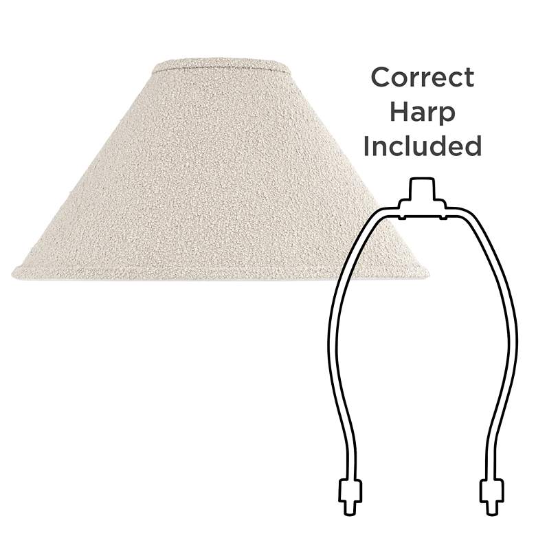 Image 6 Springcrest Soft Gray Boucle Woven Fabric Tapered Shade 6x19x10 more views