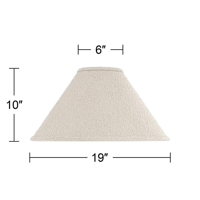Image 7 Springcrest Soft Gray Boucle Woven Fabric Tapered Shade 6x19x10 more views