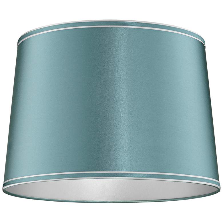 Image 3 Springcrest  Soft Teal Drum Lamp Shade 14x16x11 (Spider) more views