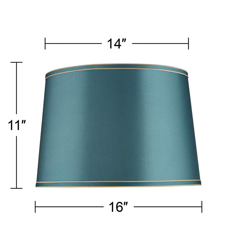 Springcrest Soft Teal Shade with Gold Trim 14x16x11 (Spider) more views