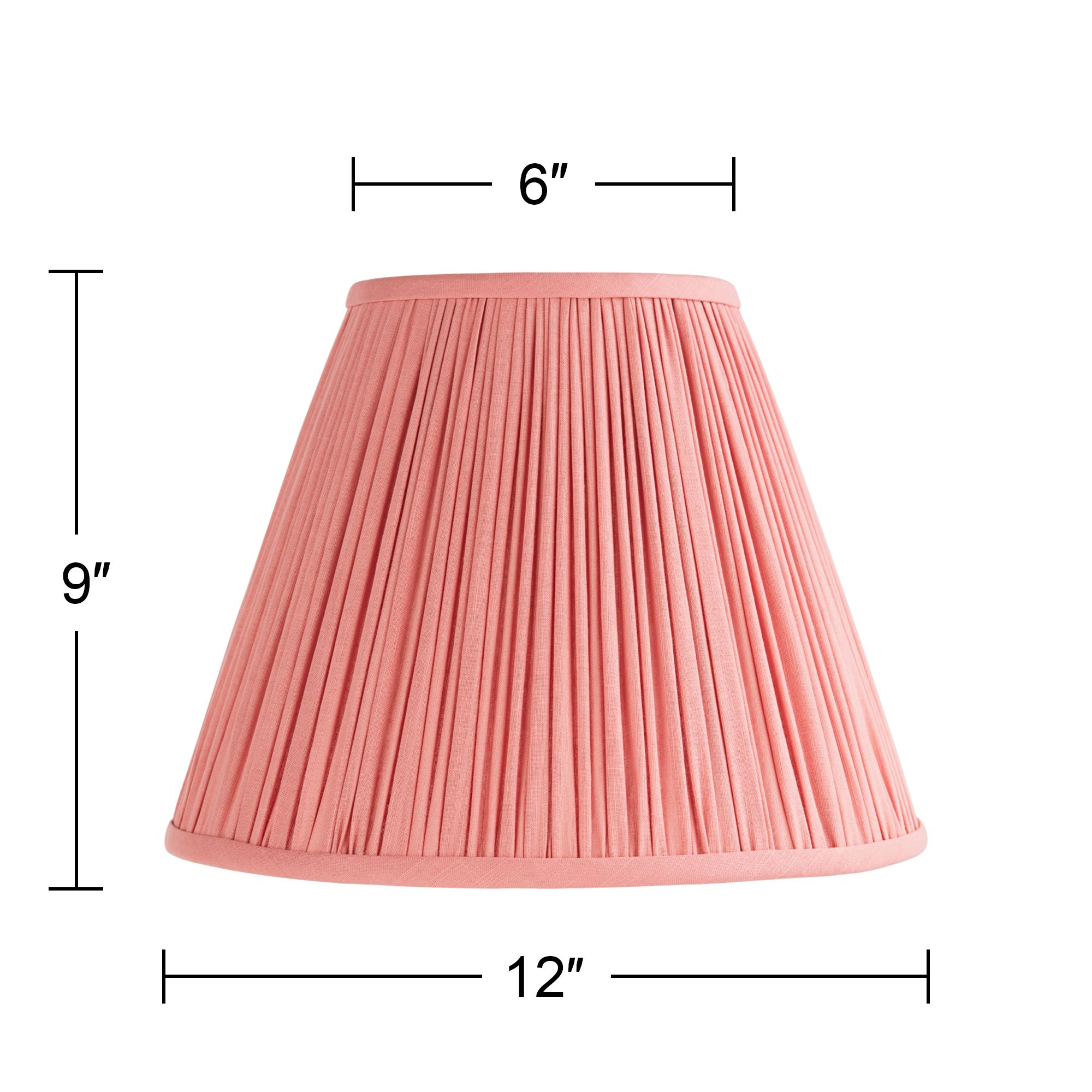 Image 7 Springcrest Spencer Rose Pink Loose Pleat Empire Shade 6x12x9x9.5 (Spider) more views