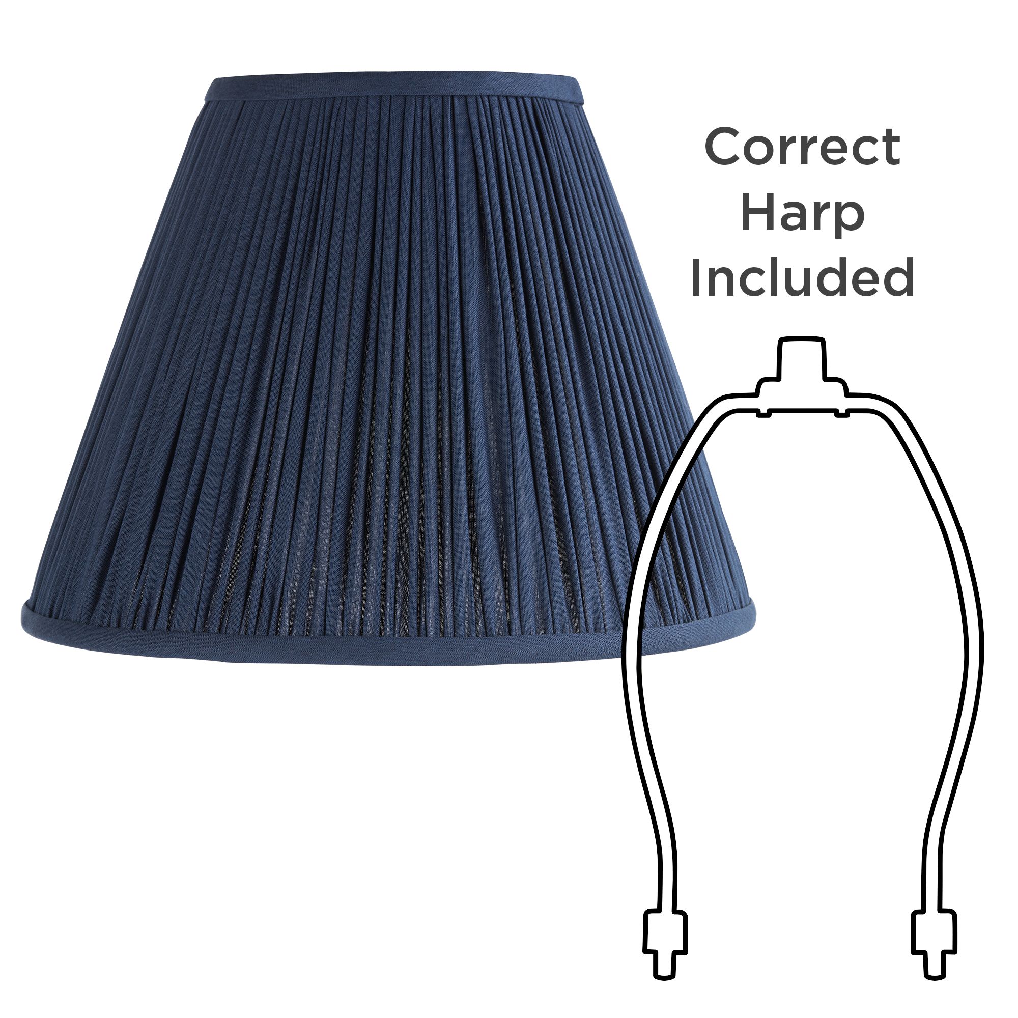 Springcrest Spencer Smoke Blue Loose Pleat Empire Shade 6x12x9x9.5 (Spider)
